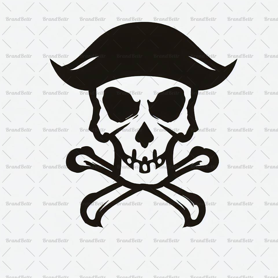 Piratenschädel und gekreuzte Knochen